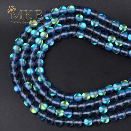 A+ Matte Grey Frosted Austria Crystal Round Beads Glitter MoonStone Beads For Jewelry Making 6 8 10 12mm Diy Bracelet Wholesale