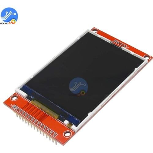 2.8" LCD Display Module 240x320 SPI Serial Port TFT Micro SD Card ILI9341 5V/3.3V With PCB Adapter For 5110 LCD Screen