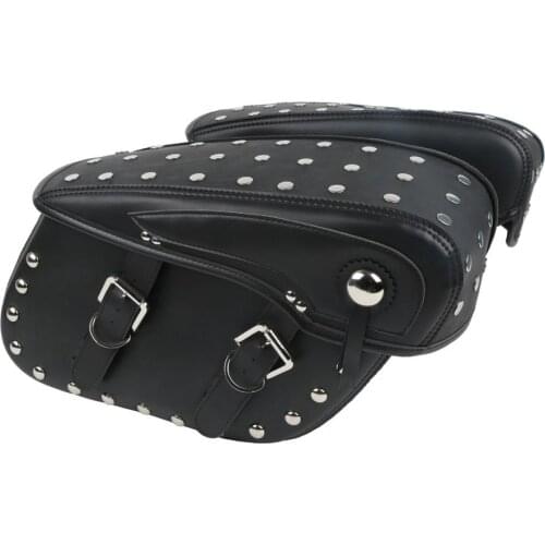 Motorcycle PU Leather Saddlebags For Harley Dyna Street Bob FXDB 2008-2017 XL883 XL1200