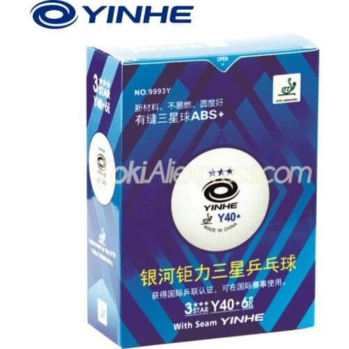 Original YINHE 3 Star Table Tennis Ball ABS Plastic GALAXY Y40+ 3-STAR Ping Pong Balls