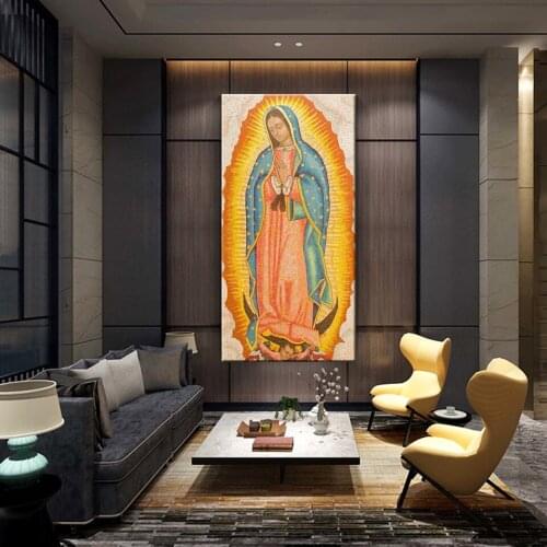 Wall Art Blessed Virgin Mary Christian Tradition Diamond Painting Abstract Portrait Home Decor Living Room Posters Pictures
