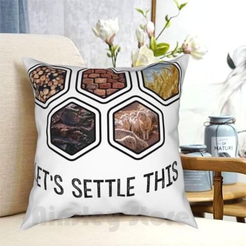 LetS Settle This Settlers Of Catan Pillow Case Printed Home Soft Throw Pillow Games Board Games Settle Settlers Meme