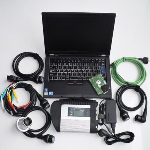 Mb star c4 WITH SSD software 2020.12 super t410 i5 4g laptop full set diagnostic tool for mb cars and trucks ready to work