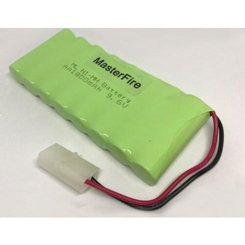MasterFire Original 8x AA 9.6V 1800mAh Rechargeable NiMH Battery Ni-MH Batteries Pack with Plug for RC Cars RC Boat Remote Toys