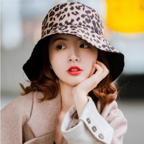 Leopard print Bucket Hat Fisherman Hat outdoor travel hat Sun Cap Hats for Men and Women sun protector hat