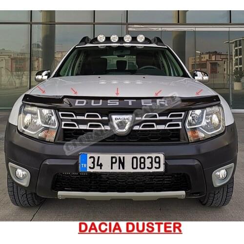 For Dacia Duster 2009-2021 Front Bug Shield Hood Deflector Guard Bonnet Protector Car Auto Accessory Car-Styling Accessories