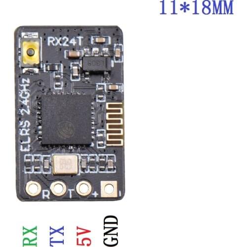 ExpressLRS RX24T 2.4G ELRS Radio Nano Long Range Receiver 11X18mm for FPV Racing Freestyle Long Range Drones DIY Parts LR4 LR5