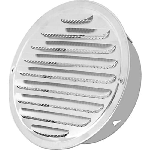 Stainless Steel Exterior Wall Air Vent Grille Round Ducting Ventilation Grilles