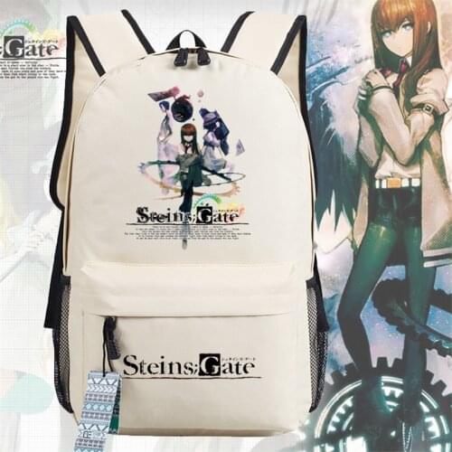 Steins Gate Makise Kurisu Backpack Travel Bag Schoolbag Rucksack Bookbag Free Shipping