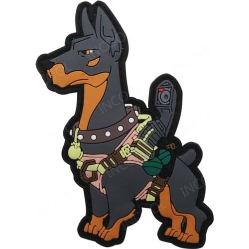 Dog 3D PVC Patches Military Decorative Patch Combat K9 Service Dog Tactical Dogs Rubber Badges for Harness Vest Backpack