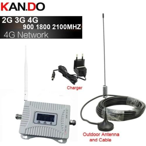 Home use 2G 3G 4G booster 900 1800 2100mhz Phone Booster Tri Band Mobile Signal Amplifier LTE Cellular Repeater GSM DCS WCDMA