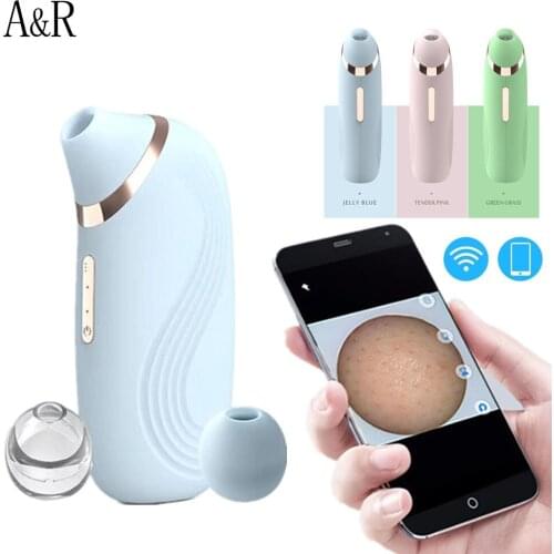 Visual Blackhead Remover Vacuum 6 in 1 Waterproof Heated Pore Clean Suction Remove Blackheads Electric USB Cable Pore Cleaner