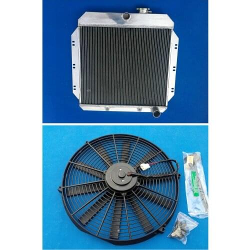 3 Row Aluminum Radiator + Fan For Chevy Cars v8 Conversion 1949-1954 1949 1950 1951 1952 1953 1954
