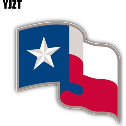 YJZT 12.6CM*12.3CM Creative Funny Texas Rangers Flag Window Car Sticker Decal 6-1295