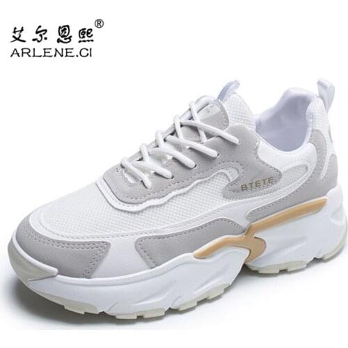 New Arrivals Women Casual Shoes V Fashion Platform Woman Chunky Sneakers Women Ladies Sports White Tenis Feminino Size 35-40