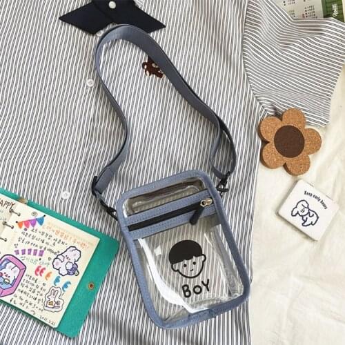 066F Summer Clear Shoulder Bags Female Handbags Transparent Small Crossbody Beach Bags for Women Girls