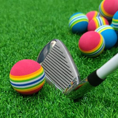 12 Pieces Rainbow Color Soft Sponge EVA Indoor Practice Foam Golf Balls Bulk