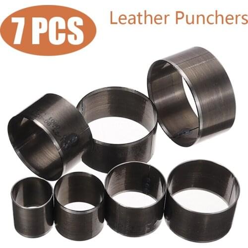 7Pcs/set Leather Punchers Craft Cutter Mold Die Wood Dies Round Hole Punching Tools For Leather Pattern Cardboard