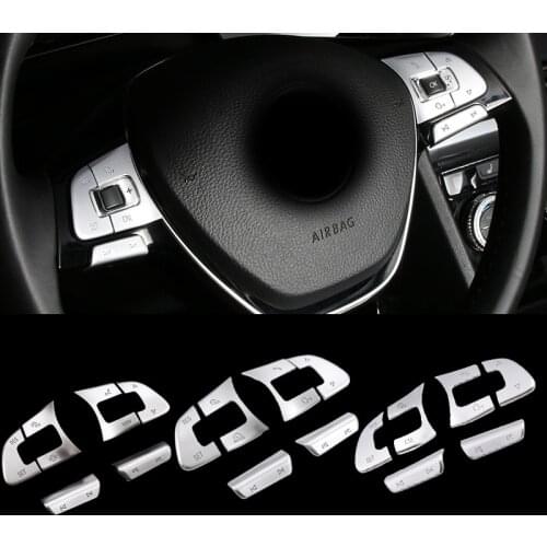 Car interior multifunctional steering wheel ACC button switch volume decorative buttons sticker For VW Golf MK7 Passat B8 Tiguan