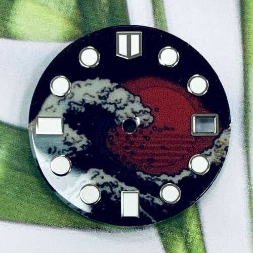 Watch enamel dial NH35/MH36 literal accessories modified 28.5mm unique automatic movement, luminous assembly