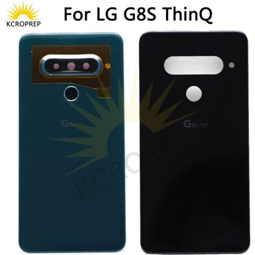 For LG G8S LMG810 LM-G810 LMG810EAW Battery Back Cover Rear Door For LG G8s with Camera Lens and touch ID