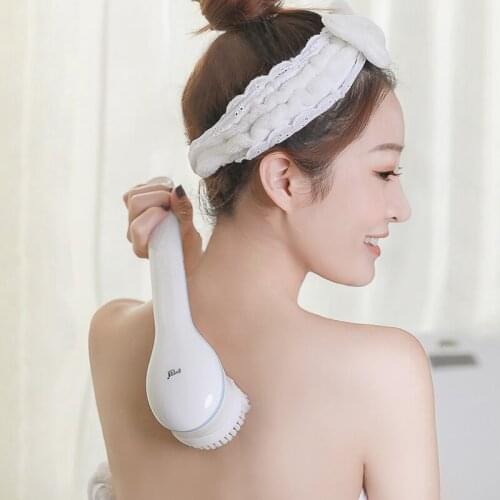 Electric Body Massage Brush Rechargeable Automatic Bath Brush Back Rubbing Device Bathroom Set Accessories