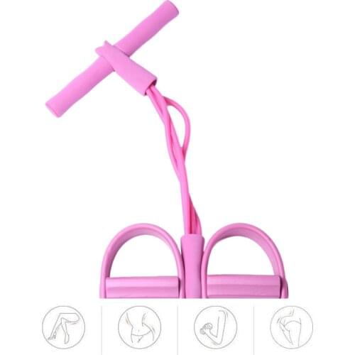 4 Tubes Resistance Bands Latex Foot Elastic Pull Rope Expander Muscle Fitness Workout Pedal Sports Equipment Fitness