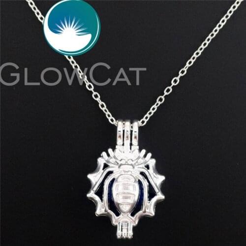 GLOWCAT LL555 Hanmade Spider Web Beads Cage Aromatherapy Perfume Diffuser Halloween Gifts Jewelry