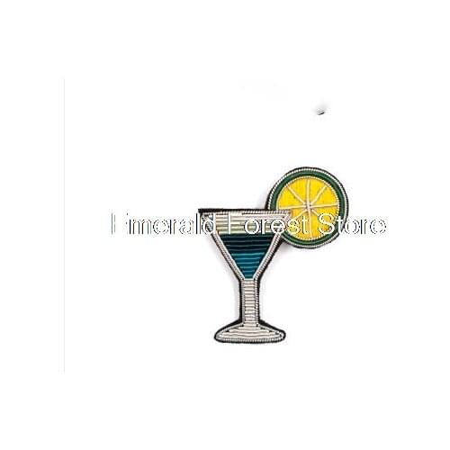 Indian silk hand-embroidered brooch