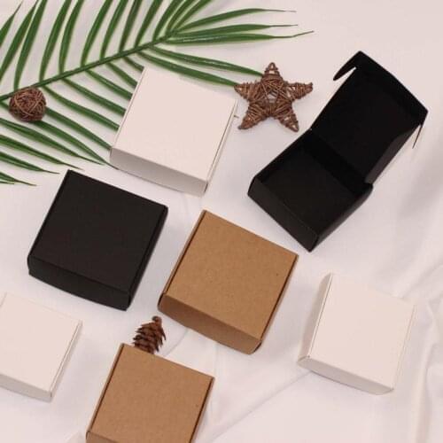 50/100pcs Cardboard Mini Box 7sizes DIY Kraft Paper Box Soap Box Jewelry Packing Gift Box