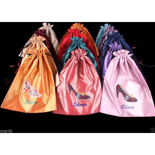 10pcs Chinese Handmade Embroidered High-Heel Shoe Silk Clothes Shoes Bags
