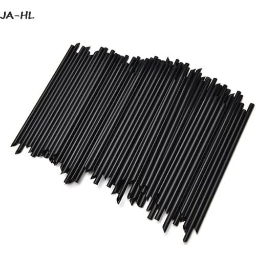 Cocktail Straws Black Design Plastic Straws Dia 6mm for birthday wedding decorative party event Drinking Straws 100Pcs