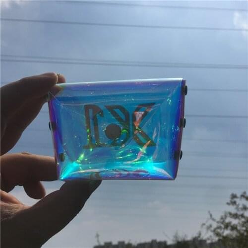 KPOP X1 Coin Purse Receiving Milk Bag Pencil Case Ins Girl Heart Transparent Laser Coin Purse Han Shengyu Surrounding Hot Sale