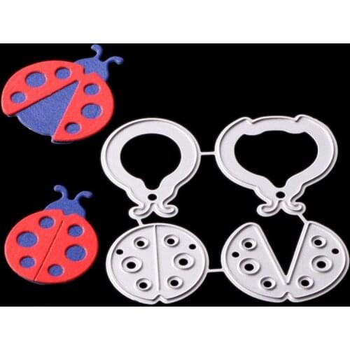 Ladybug Metal Cutting Dies Stencils DIY Scrapbooking Stamps Animal Cut Dies Paper Album Birthday Greeting Cards Embossing Crafts
