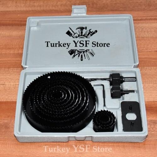 16 Pieces Hole Saw Set Drill Bit Set For PVC / Wood / Gypsum Board 19 mm ~ 127 mm Depth: 20mm