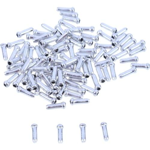 100/200pcs/lot Cycling Bike Brake Cable Tips Crimps Bicycles Derailleur Shift Cable End Caps Aluminum Alloy Inner Wire Ferrules