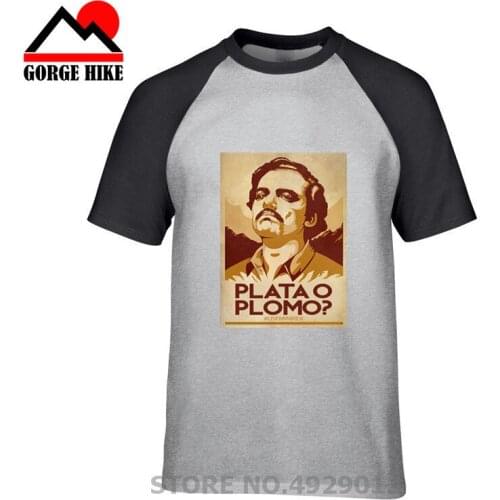 New Classic Old Poster design Gustavo Duncan Mas Que Plata O Plomo T shirts camiseta Retro Pablo Silver or Lead Escobar T-Shirts