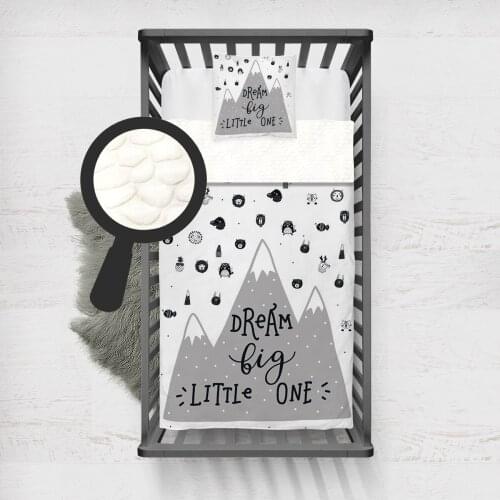 Kids Minky Blanket Super Soft and Warm Blankets Children for Couch and Bed White Gray Mountains Model 296