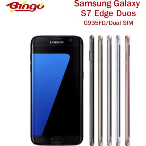 Samsung Galaxy S7 Edge Duos G935FD Original Dual SIM Unlocked LTE Android Mobile Phone 5.5" Octa Core 12MP&5MP 4GB RAM 32GB ROM