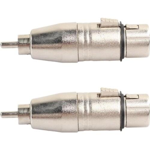 XLR 3-Pin Female to RCA Male Jack Adapter Converter Audio AV Adapter RCA to XLR Female Changer Converter