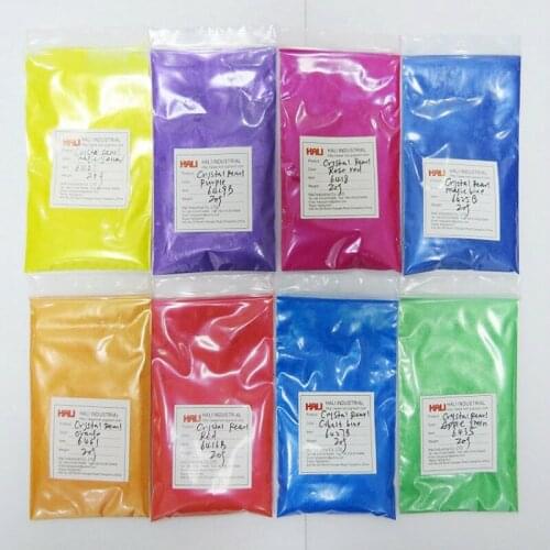 Crystal pearl pigment, pearlescent pigment,mica pigment,1lot=8color*20g,color:purple,rose red,bule..,item:6419B..,free shipping