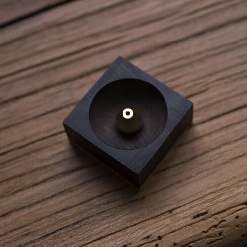Copper Edge Ebony Indoor Incense Holder Stand Sandalwood Small Incense Stick Travel Home Agarwood agarwood Incense Burner