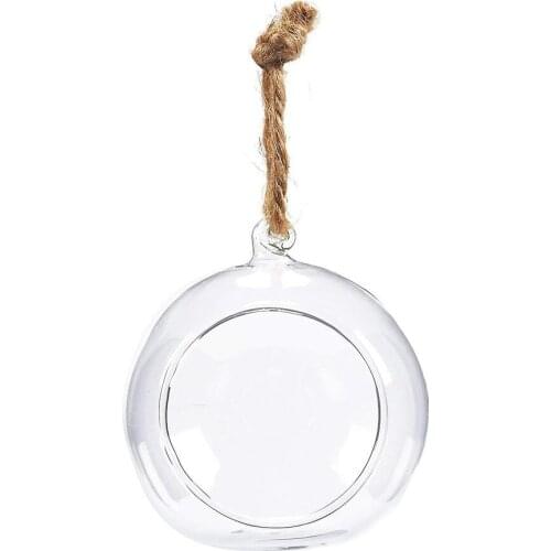 Flower Hanging Clear Vase Glass Planter Plant Terrarium Container Home Wedding Decor For Succulent Planting