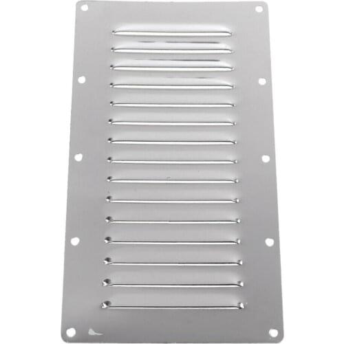 2 Pcs Stainless Steel Boat 228mm Louvered Vent Cover