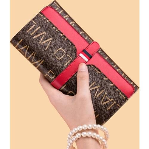 WilliamPolo luxury brand long coin purse tassel design clutch money bag credit card