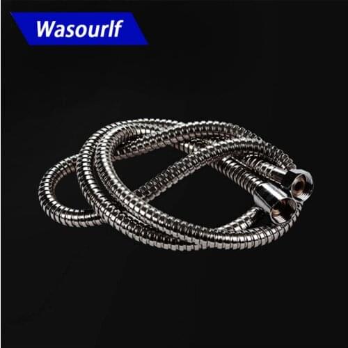 WASOURLF Free shipping shower hose flexible stainless steel 1.5m chrome shower head bathroom Anti-twist water hose