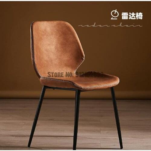Xishan Nordic dining table chair leather simple home desk backrest makeup chair modern hotel restaurant light luxury dining chai