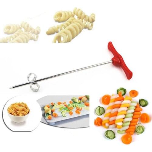 Vegetables Spiral Knife Carving Tool Potato Carrot Cucumber Salad Chopper Manual Spiral Screw Slicer Cutter Spiralizer