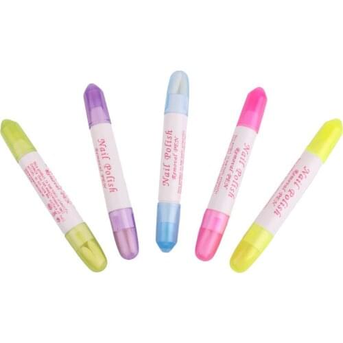 3 PCS Gel Nail Polish Remover with Tips Remove Pen Corrector Pens Cleaning Eraser UV Manicure Tools