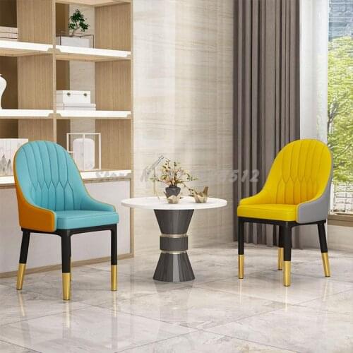 Light luxury dining chair home modern minimalist Nordic dining table chair restaurant soft bag backrest stool makeup chair